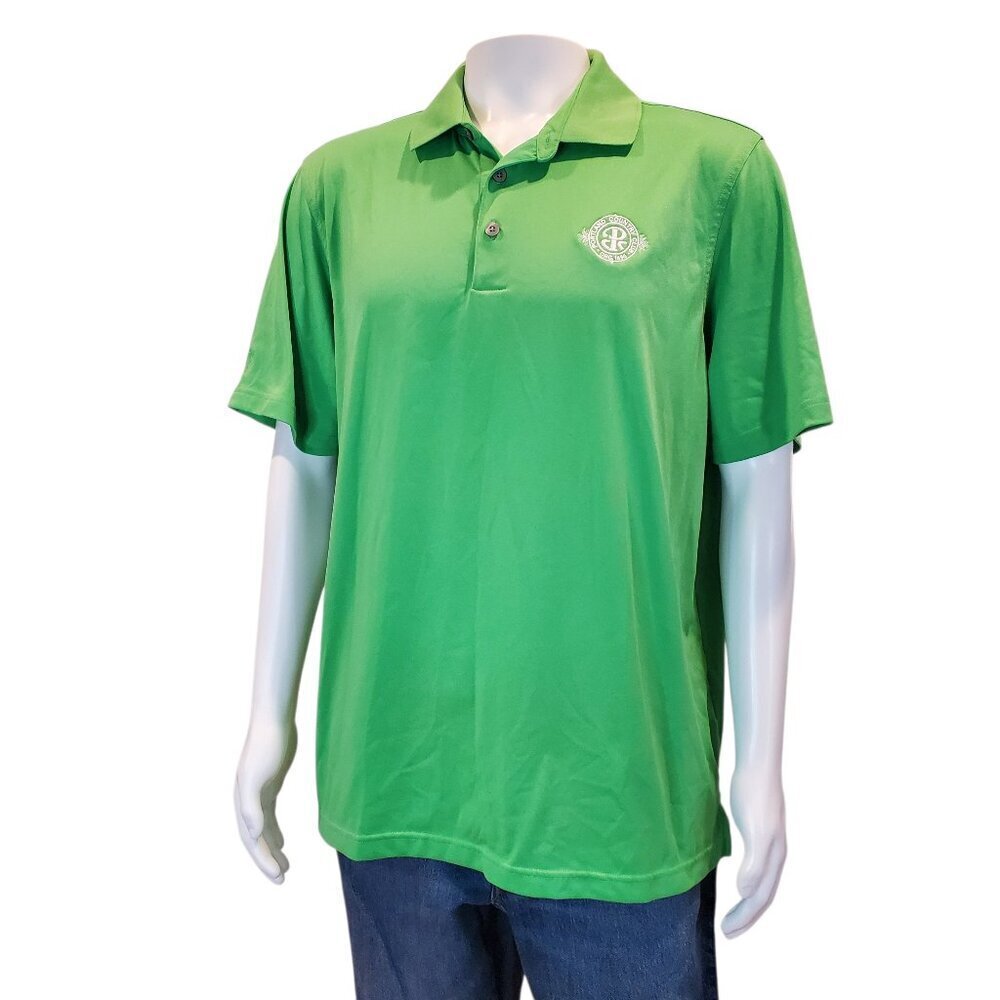 ASHWORTH XL Portland Country Club 1895 Maine Performance Golf Polo Shirt Green